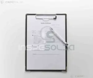 Prancheta com documento relacionado à Especificação de Procedimento de Soldagem (EPS).