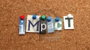 Palavra "Impacto" em destaque.