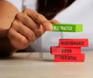Blocos com as palavras "Prática", "Processo" e "Performance".