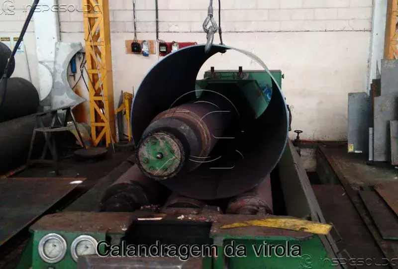Inspeção de solda na fabricação de vasos de pressão